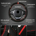 imagem mostra os benefícios da capa de volante para costurar