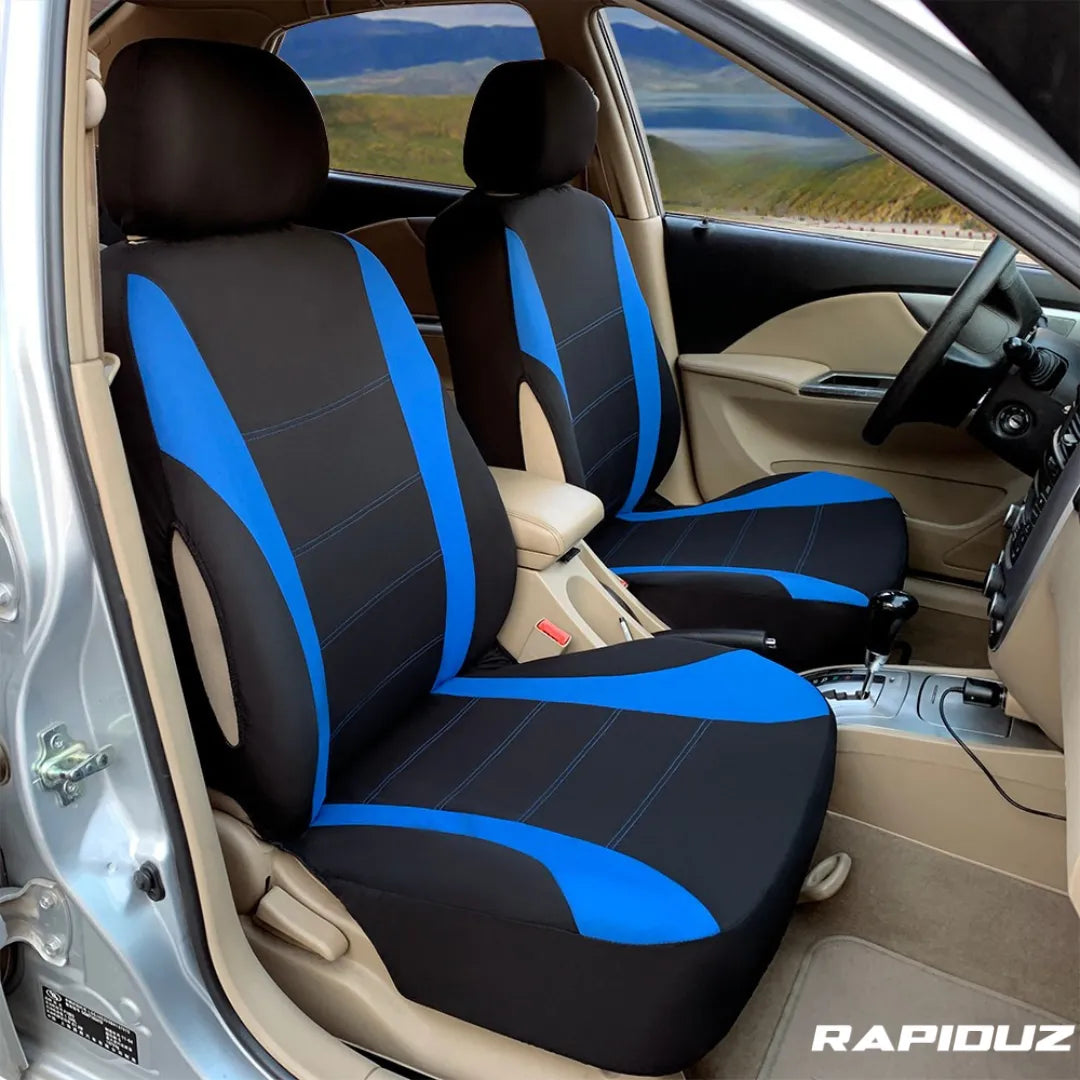 Capa de banco de carro universal na cor azul