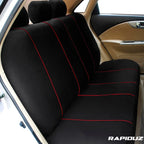 imagem mostra Capa de banco de carro instalada no banco traseiro dentro do carro