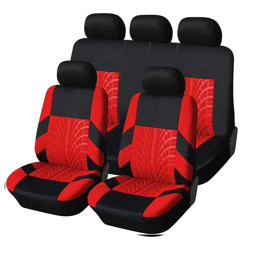 kit com 5 Capas para banco de carro na cor vermelha 