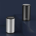 Lata de lixo branca e preta para carros, organização e limpeza em qualquer trajeto