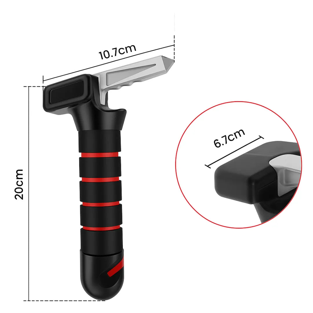 imagem mostra o tamanho do Martelo de Emergencia para carro