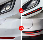 Comparação de carro sem proteção e com proteção de para-choque contra riscos e batidas.