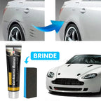 Resultado real do removedor de riscos no carro, imagem mostra antes e depois