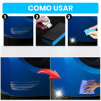 imagem mostra como usar o removedor de riscos do carro em 3 passos fáceis