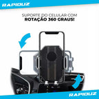 Suporte de celular para carro fixado no painel, prático e resistente