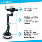 Suporte de celular para carro no painel com ajuste universal.