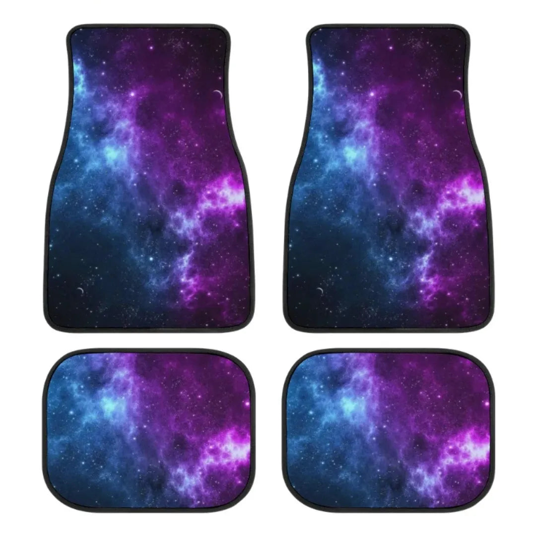 Kit com 4 tapetes automotivo de galáxia, trazendo cor e estilo ao interior do veículo