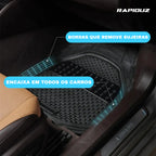 Tapete automotivo com ajuste universal, encaixa perfeitamente em todos os carros