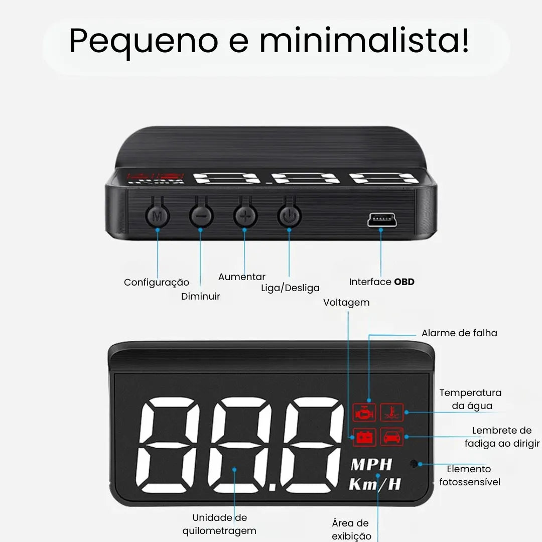 imagem mostra para que serve todos os botões do Velocimetro Digital Para Carro