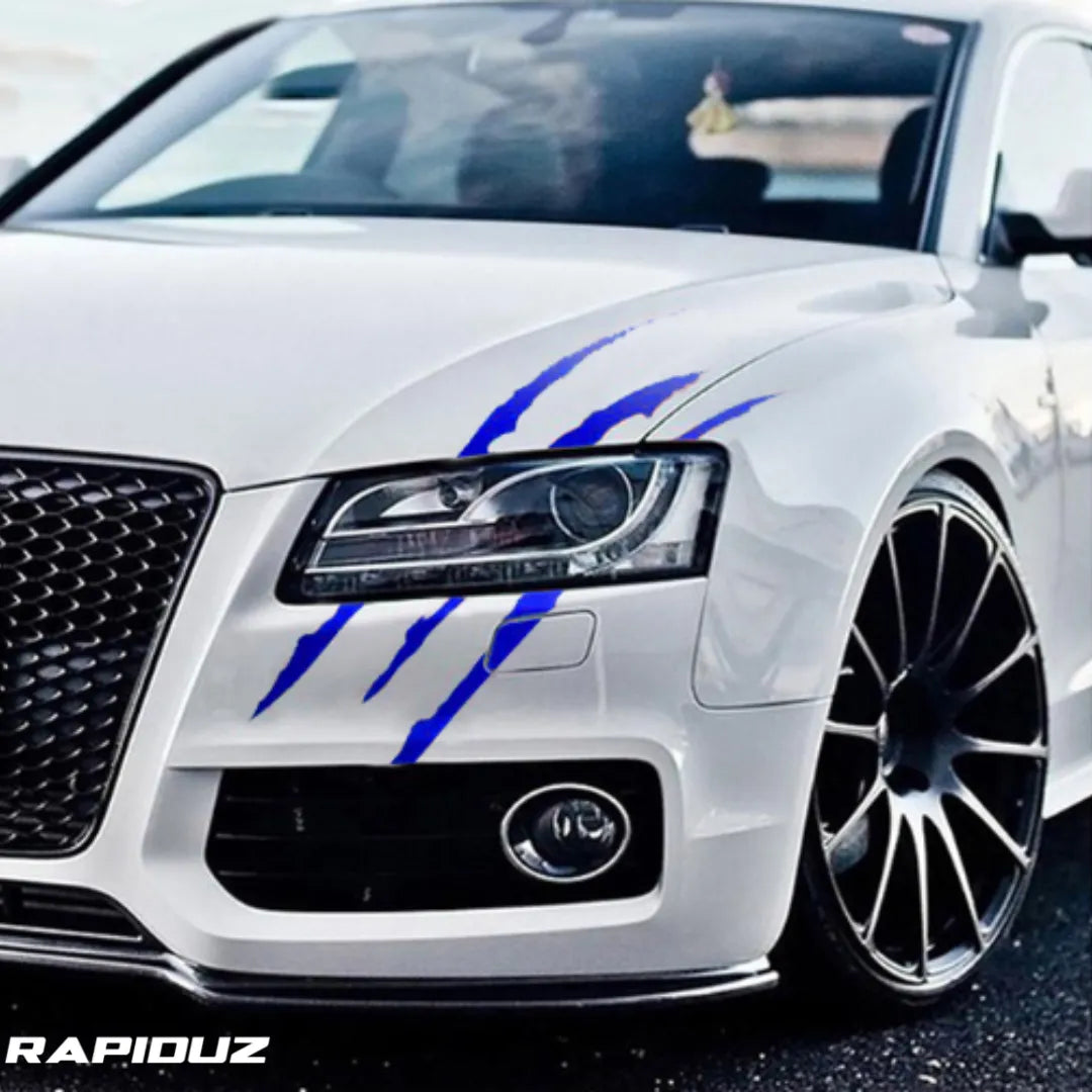 adesivo automotivo de cicatriz na cor azul