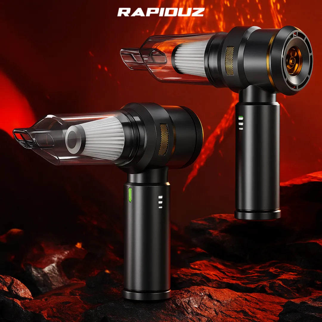 aspirador automotivo super potente sendo mostrado na imagem 