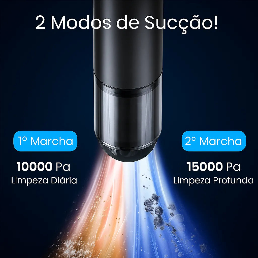 aspirador de po para carro com 2 modos de sucção