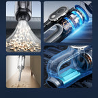 imagem mostra a potência do motor do aspirador de pó de carro