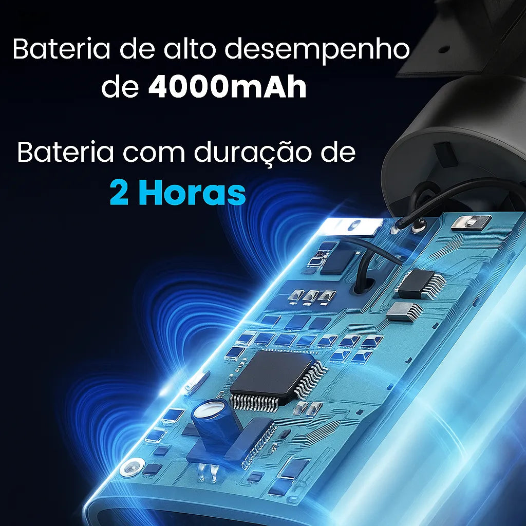 aspirador de po para carro com bateria de alto desempenho e alta duração 
