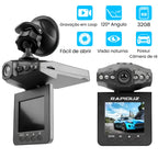 Câmera de ré com visão noturna, cartão 32GB e vídeo em tempo real para carro.