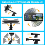 Câmera de ré com multimídia ajustável com rotação para vários ângulos de visão