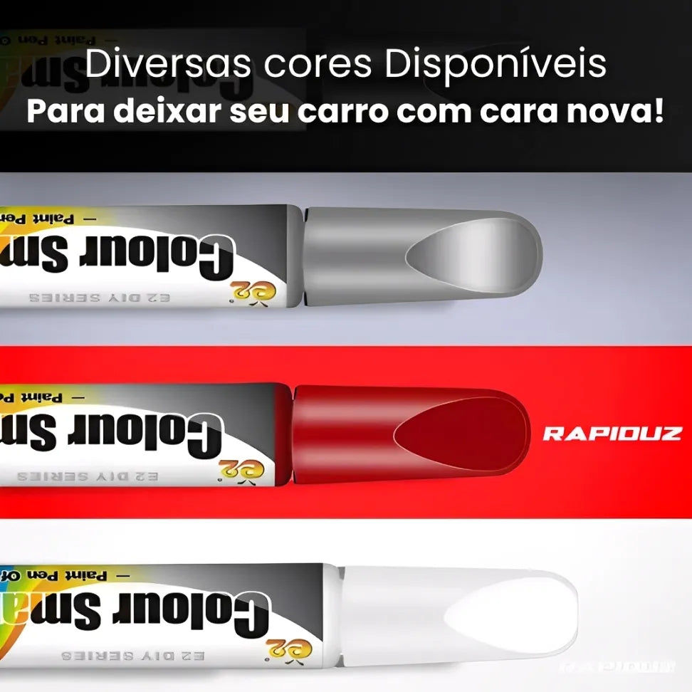imagem mostra varias canetas reparadora de arranhoes de carro 