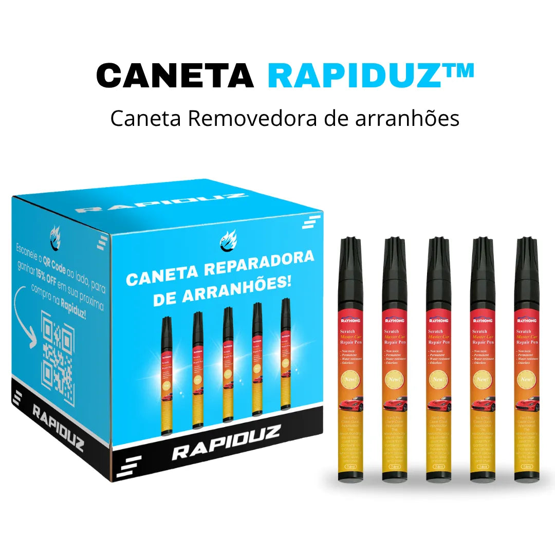 kit com 5 canetas reparadora de arranhões para carro