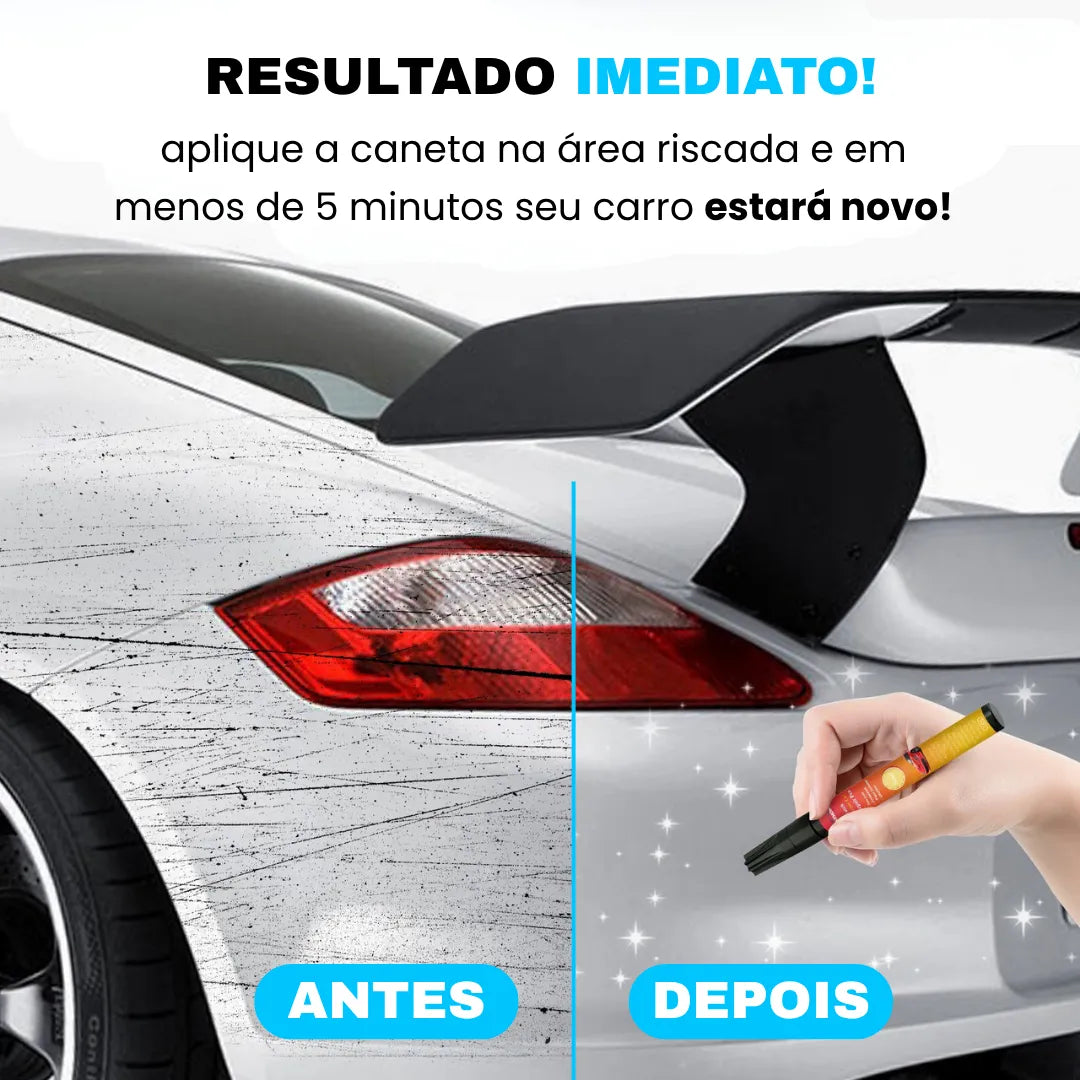 imagem mostra caneta reparadora de arranhoes que remove os riscos do carro em menos de 5 minutos