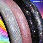 Imagem mostra várias capas de volante brilhante disponíveis em diferentes cores