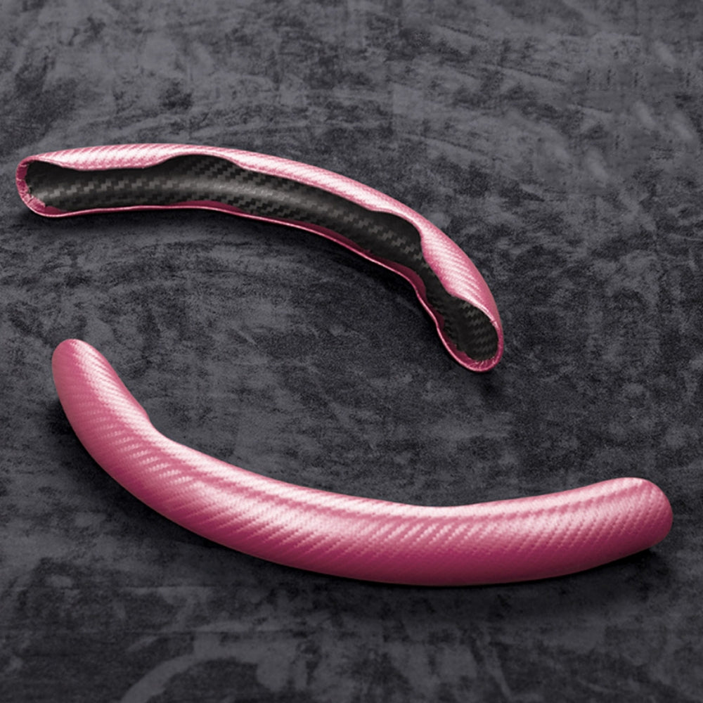 Capa para volante rosa, antiderrapante para melhor segurança e controle.