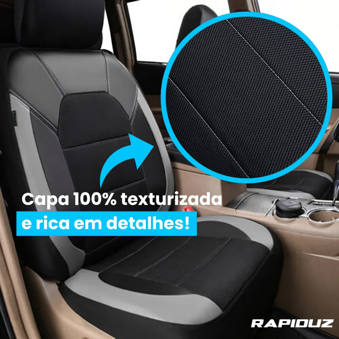 capa para banco de carro respiravel 100% texturizada e rica em detalhes