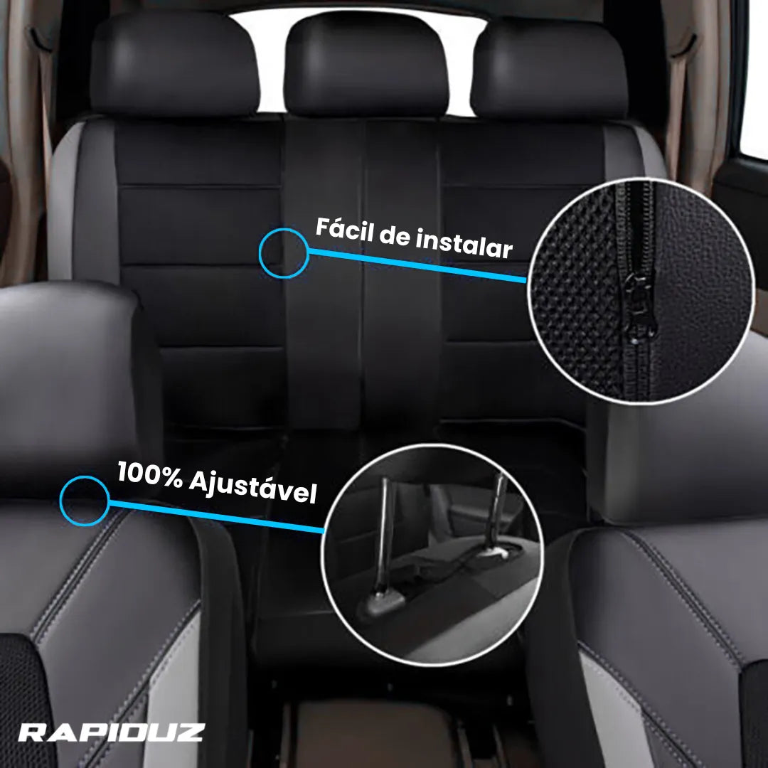 capa para banco de carro respiravel, fácil de instalar e 100% ajustável