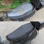 imagem mostra a proteção total que a capa para banco de moto trás para a moto