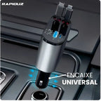 carregador veicular com encaixe compatível com todos os carros