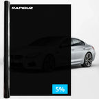 imagem mostra Insulfilm automotivo com brilho de 5%, máxima privacidade e bloqueio solar intenso