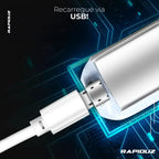 Luz de LED magnética para carro, recarregável por USB e cores vibrantes no interior