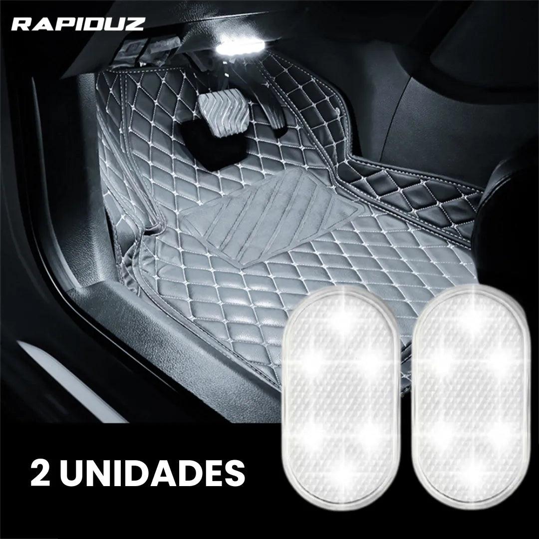Kit com 2 luzes de LED para carro, magnéticas, ligam com 1 clique e ilumina bem 