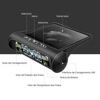 sensor tpms e todas as suas funcionalidades sendo mostrado em detalhes na imagem