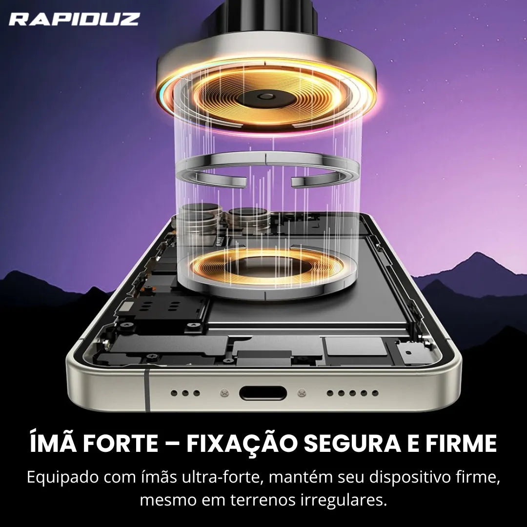 suporte de celular para carro com led e com fixação magnética