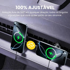 imagem mostra suporte de celular no carro carregando 2 celulares ao mesmo tempo 