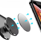 Suporte com tecnologia magnética exclusiva que prende o celular com extrema firmeza