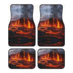 Tapete automotivo com estampa de vulcão, kit com 4 peças resistentes e antiderrapantes