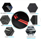 Tapete de carro em couro e fibre, não interfere no acelerador, é antiderrapante e durável