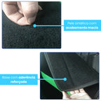 Tapete automotivo com acabamento em pele sintética macia e base com aderência reforçada