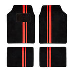 Tapete vermelho de carro com estilo esportivo, ajuste universal e base antiderrapante firme
