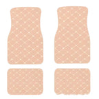 Kit com 4 tapetes automotivos na cor bege universais resistentes e fáceis de limpar