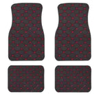 4 tapetes vermelho universais com material durável e design antiderrapante para carro
