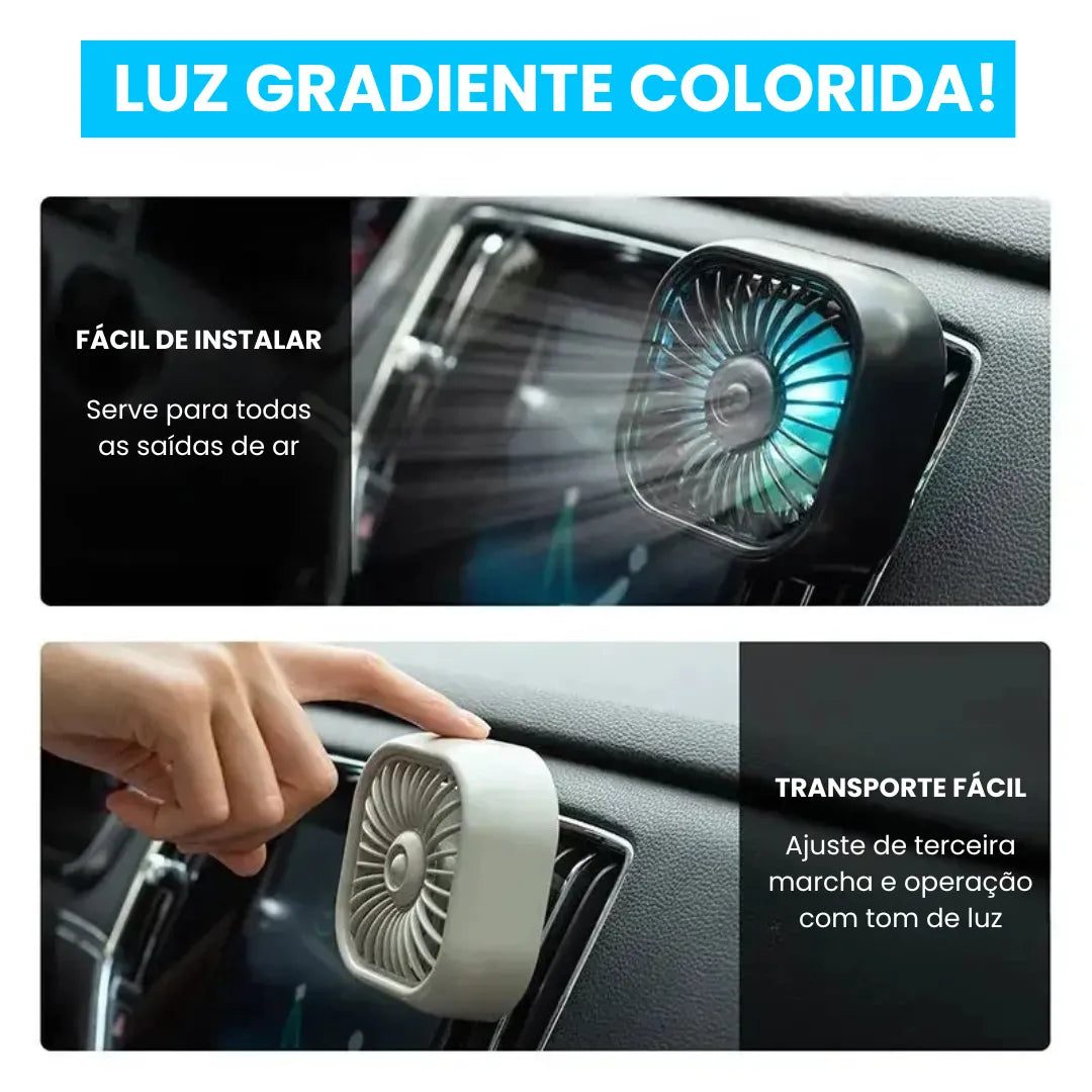 ventilador de carro fácil de instalar e transporte fácil